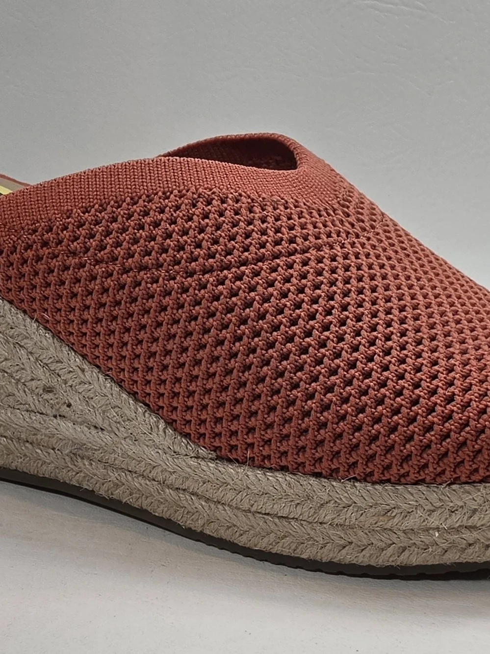Easy Spirit Knit Slip-On Espadrille Wedge in Terracotta